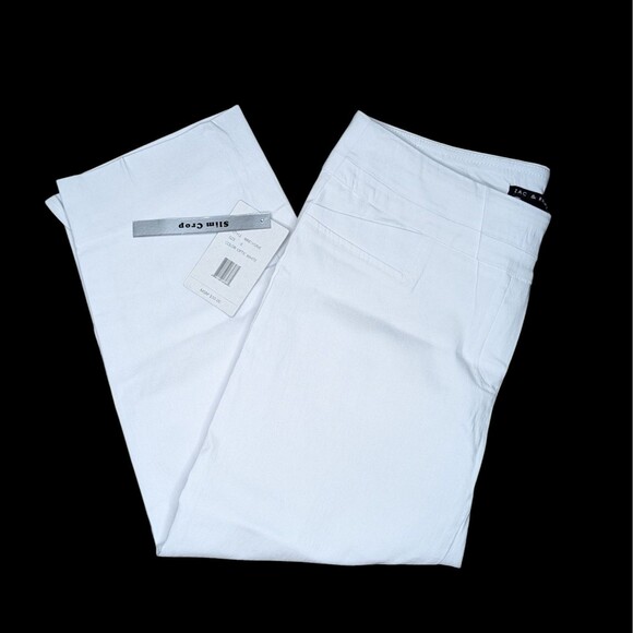 NWT Zac & Rachel Slim Crop Optic White Women's Size 6 Capris - Picture 4 of 6